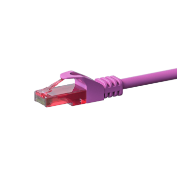 Câble patch UTP CAT6 0,15 m rose - 100 % cuivre