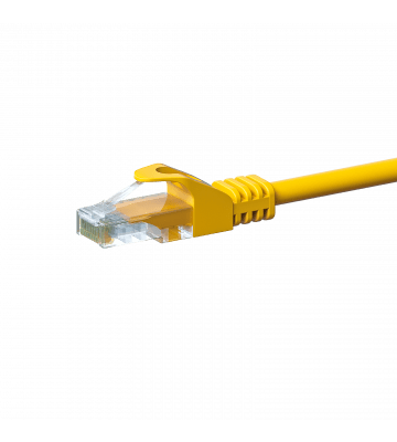 Câble CAT5e UTP CCA jaune - 1.50m