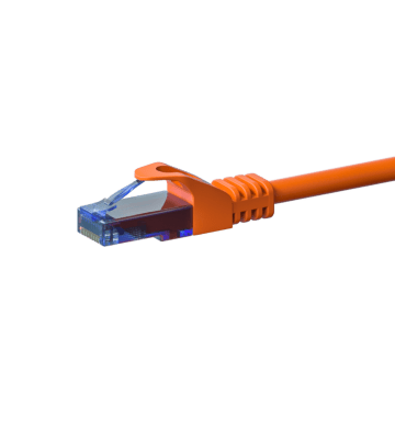 Câble RJ45 CAT6A UTP 100% cuivre orange - 0.15m