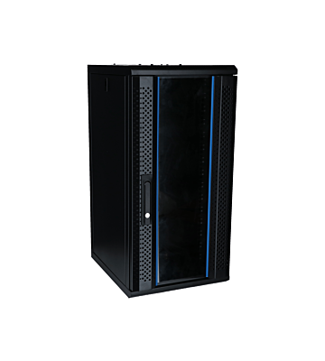 Baie serveur 10 pouces 15U avec porte en verre 370x450x770mm (LxPxH)