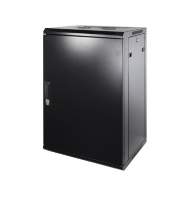 Baie murale 18U avec porte métalique 600x600x900mm (LxPxH)