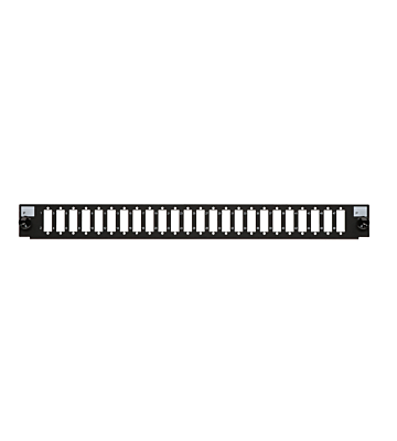 19" Façade interchangeable pour panneau brassage LC/SC 24 ports noir