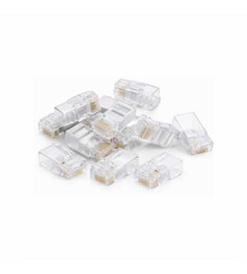 Connecteur RJ45 CAT6 + Pièce auxiliaire - pour câble flexible - non blindé - 10 pièces