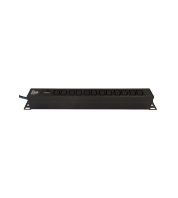 Multiprise C13 à 12 prises avec indicateur de tension et protection contre les surtensions 19 pouces