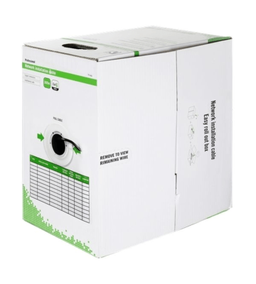 Câble extérieur Alfaco Cat6 U/UTP en bobine, rigide, 305 m, PE - (Fca)