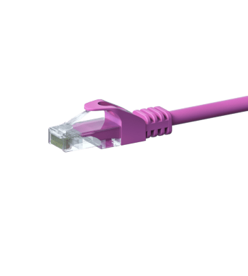 Câble Cat5e UTP 100% cuivre rose - 5m