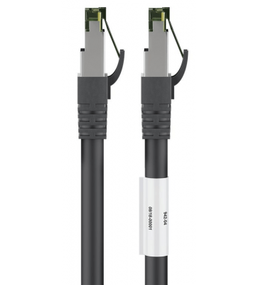 Câble RJ45 Cat8 S/FTP (PIMF) noir - 2m 