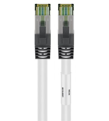 Câble RJ45 Cat8 S/FTP (PIMF) blanc - 0,50m