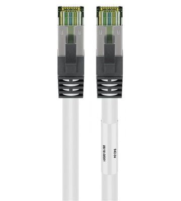 Câble RJ45 Cat8 S/FTP (PIMF) blanc - 1m 