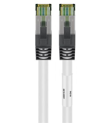 Câble RJ45 Cat8 S/FTP (PIMF) blanc - 0,25m 