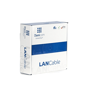 Rouleau câble flexible gris Cat6 S / FTP CCA - 100m