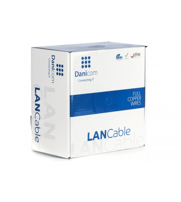 DANICOM CAT6A S/FTP 100m cable sur bobine rigide -  LSZH (Dca)