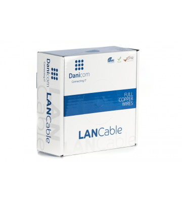 DANICOM CAT5E UTP 50m câble sur bobine rigide -  LSZH (Dca)