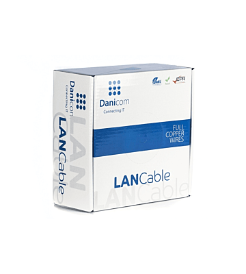 Câble sur bobine DANICOM CAT6A U/UTP 100 m flexible -  LSZH (Fca)