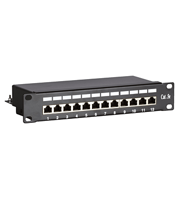 Panneau de brassage de 10 pouces CAT5E FTP - 12 ports