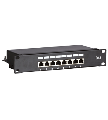 Panneau de brassage de 10 pouces FTP CAT6 - 8 ports