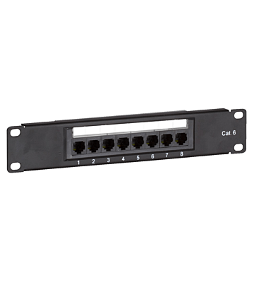Panneau de brassage de 10 pouces Cat6 UTP - 8 ports