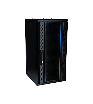 Baie serveur 10 pouces 15U avec porte en verre 370x450x770mm (LxPxH)