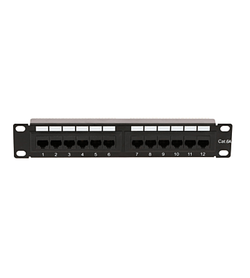 Panneau de brassage de 10 pouces CAT6A UTP - 12 ports