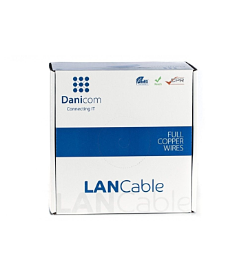 Câble sur bobine DANICOM CAT8 S/FTP rigide - LSZH (Dca) - 50m