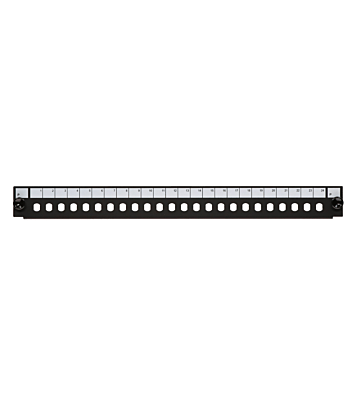 19" Façade interchangeable pour panneau de brassage ST 24 ports noir