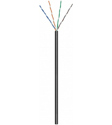 Rouleau câble flexible extérieur noir CAT6 U / UTP CCA - 100m