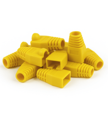 Manchon de câble RJ45 jaune - 10 pièces