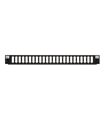 19" Façade interchangeable pour panneau brassage LC/SC 24 ports noir