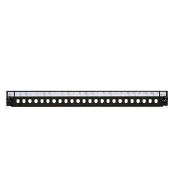 19" Façade interchangeable pour panneau de brassage ST 24 ports noir