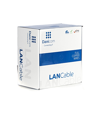 DANICOM CAT6A S/FTP 100m cable sur bobine rigide - LSZH (Dca)