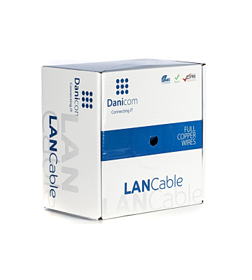 DANICOM CAT6A U/UTP 100m câble sur bobine rigide -  LSZH (Dca)
