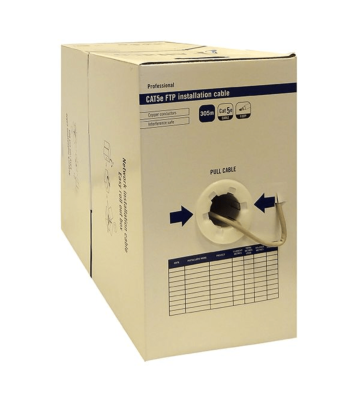 Câble Alfaco Cat5E F/UTP en bobine, rigide, 305 m, gris, LSZH - (Fca)