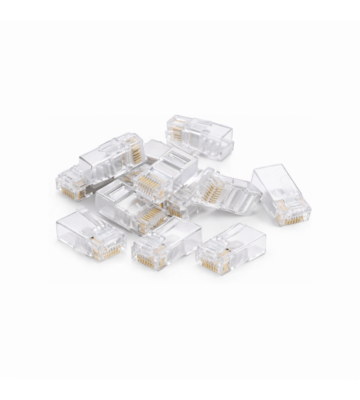 Connecteur RJ45 CAT6 + Pièce auxiliaire - pour câble flexible - non blindé - 10 pièces