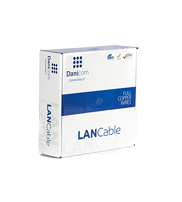 DANICOM CAT6A S/FTP 50m câble sur bobine rigide - LSZH (Dca)
