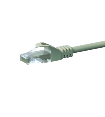 Câble Cat5e UTP 100% cuivre gris - 0.25m