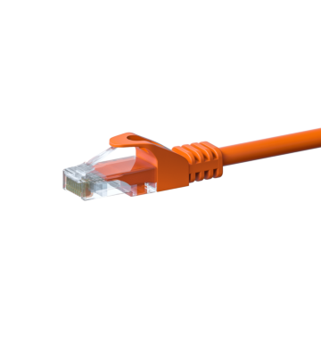 Câble Cat5e UTP 100% cuivre orange - 0.25m