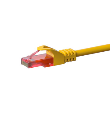 Câble CAT6 UTP 100% cuivre jaune - 50m