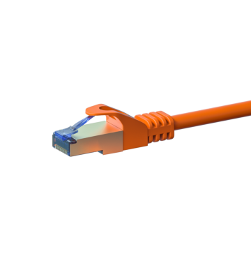 Câble CAT6A S/FTP (PIMF) 100% cuivre orange - 15m