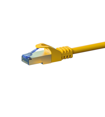 Câble CAT6A S/FTP (PIMF) 100% cuivre jaune - 50m