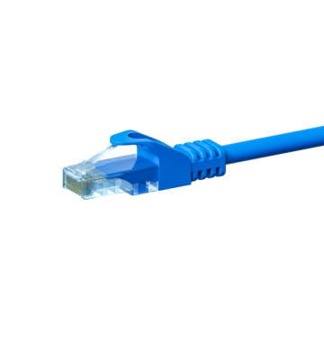 Câble CAT5e UTP CCA bleu - 0.25m