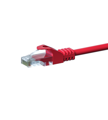 Câble CAT5e UTP CCA rouge - 15m