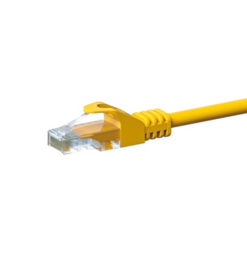 Câble CAT5e UTP CCA jaune - 15m