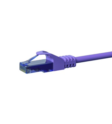 Câble CAT6A UTP 100% cuivre violet - 15m