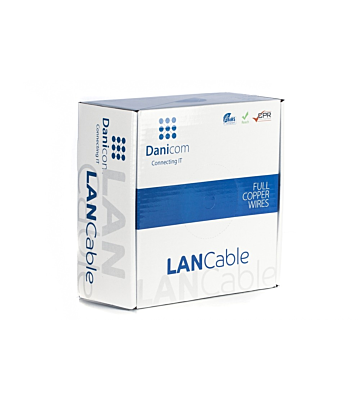 Câble sur bobine DANICOM CAT6A U/UTP 100 m flexible -  LSZH (Fca)