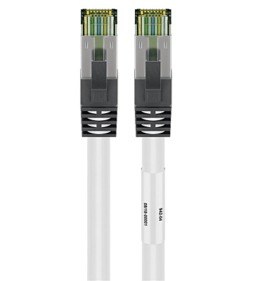 Câble RJ45 Cat8 S/FTP (PIMF) blanc - 0,50m