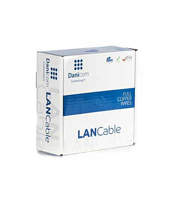DANICOM CAT5E UTP 50m câble sur bobine rigide - LSZH (Dca)