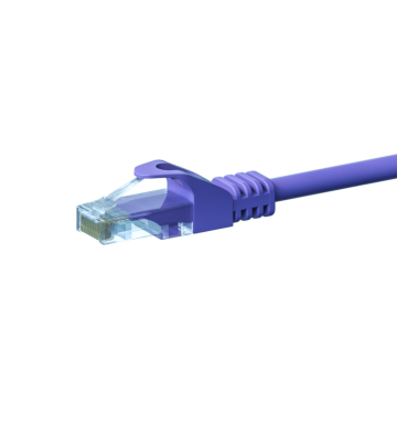 Câble Cat5e UTP 100% cuivre violet - 5m