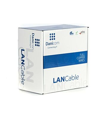 Câble sur bobine DANICOM CAT6 FTP Flexible - PVC (FCA) - 100m