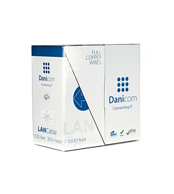 Câble sur bobine DANICOM CAT6 FTP Flexible - PVC (FCA) - 305m  