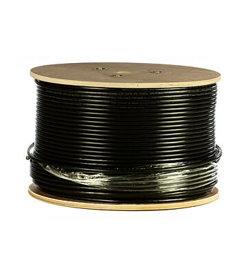 Rouleau câble DANICOM rigide extérieur noir CAT6 UTP PE (FCA) - 305m